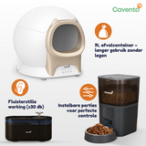 Automatische Kattenbak + Voerbak + Drinkfontein