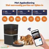 Automatische voerbak bedienen en maaltijden instellen via de app
