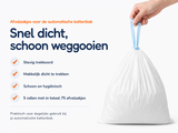 Cavento afvalzakjes voor automatische kattenbak met stevig sluitkoord voor een snelle, schone en hygiënische afvalverwijdering.