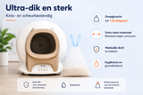 Cavento afvalzakjes voor automatische kattenbak, extra dikke en scheurbestendige afvalzakken met draagkracht tot 7,26 kg.