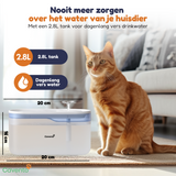 Afmetingen van de Cavento drinkfontein 2.8L voor katten en kleine honden