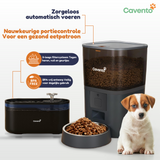 Complete Cavento set met automatische voerbak en drinkfontein