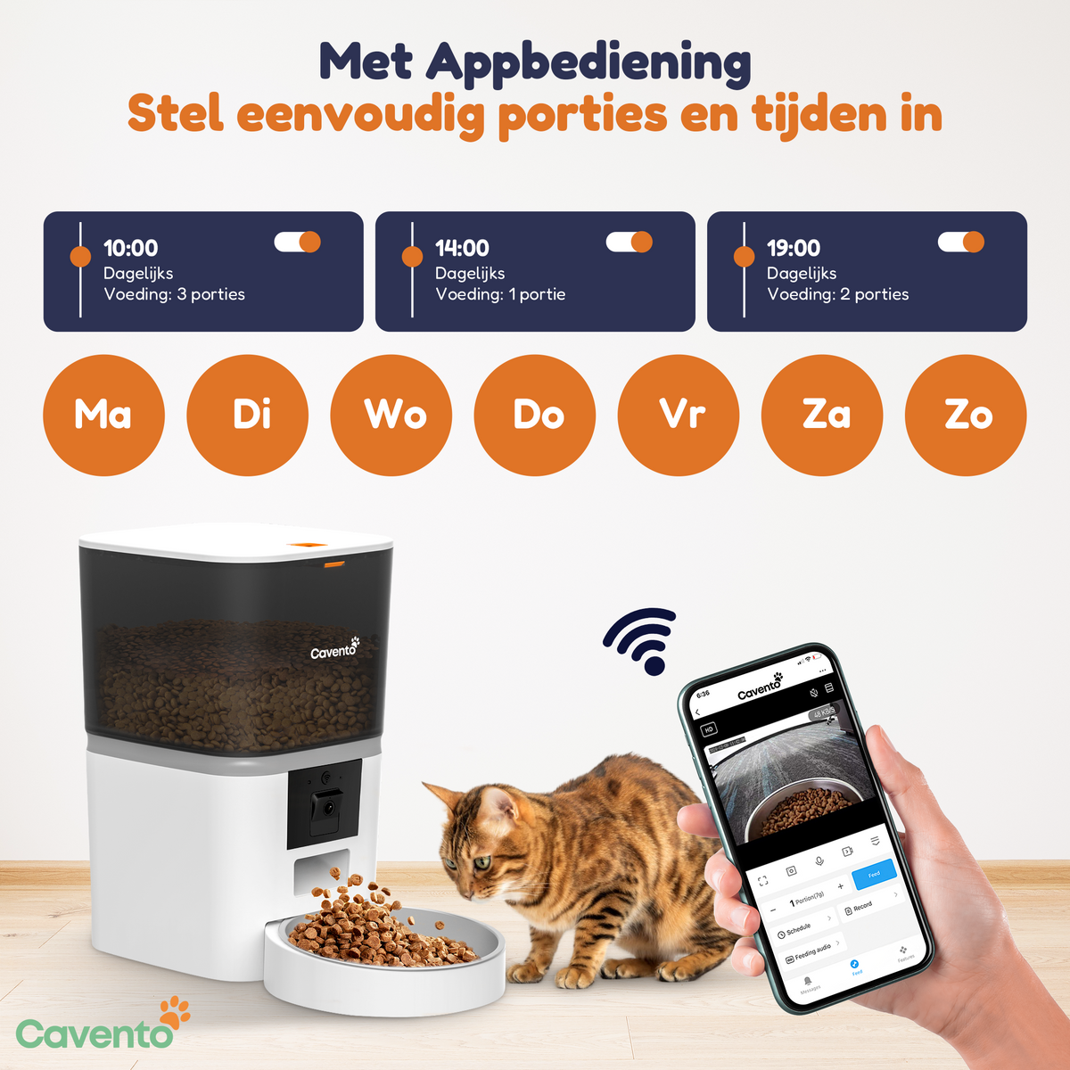 Voeren via de app