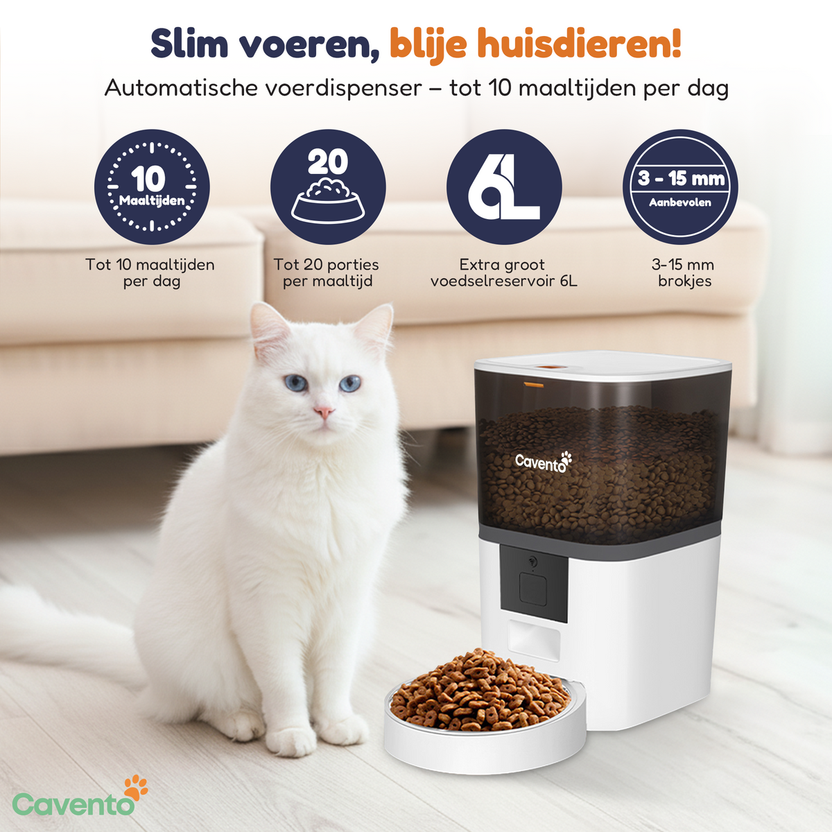 Slim voeren op vaste tijden